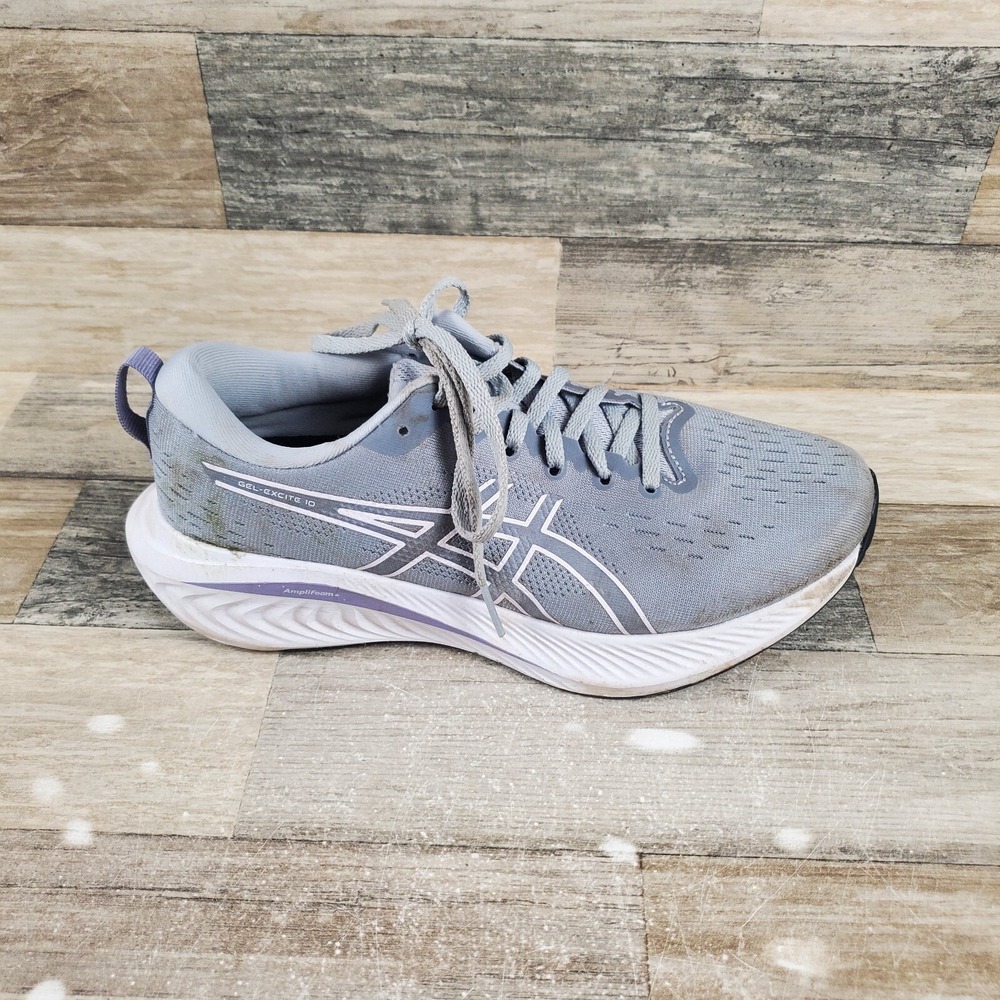 Asics Women Grey Sneakers Shoes SZ 8.5 Lightweight Lace Up Comfortable Causal